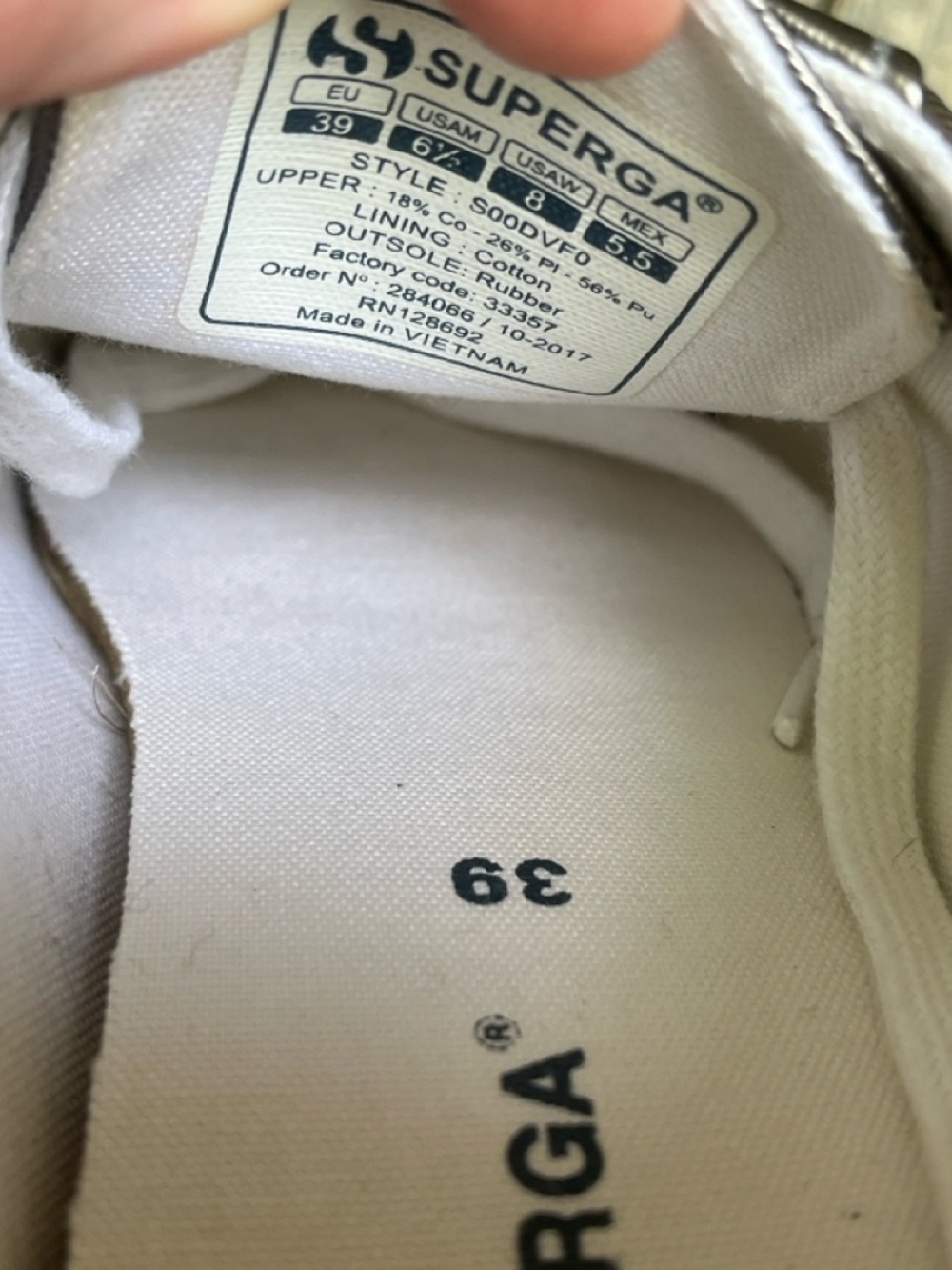 Superga 2750 Army Chrome Sneaker in Silver Camo Size EU 39; W’s 8; M’s 6 1/2 - Picture 13 of 13